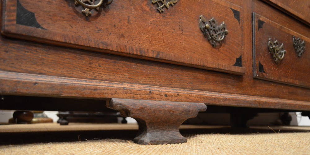 A Very Impressive Oak Dresser Base with nine drawers. View XIV