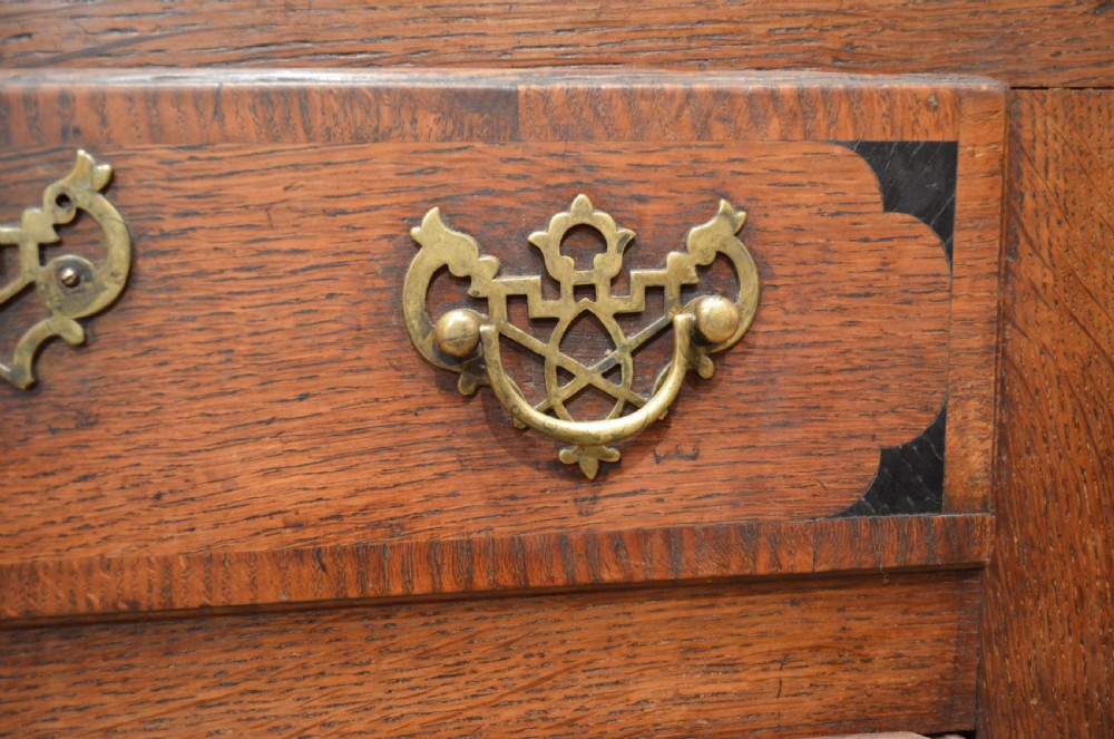 A Very Impressive Oak Dresser Base with nine drawers. View XV