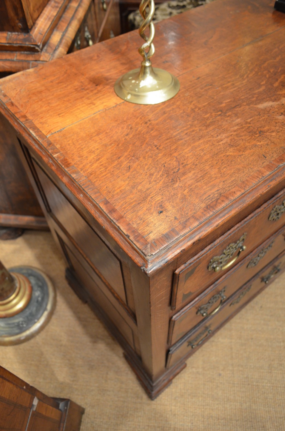 A Very Impressive Oak Dresser Base with nine drawers. View XVI