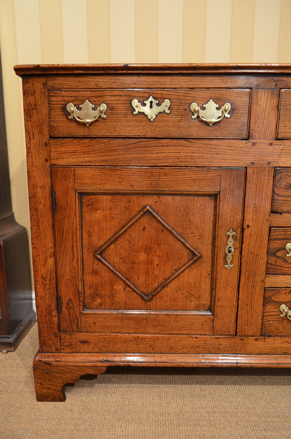 A Rare Georgian Elm Cupboard Dresser  Base.. View VII
