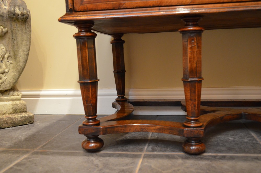Stunning 18th Century Walnut Leather Topped Chest on Stand View V