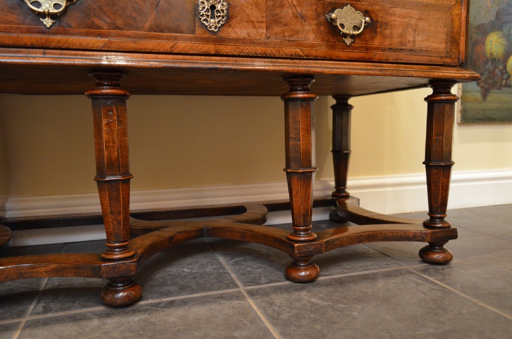 Stunning 18th Century Walnut Leather Topped Chest on Stand View VI