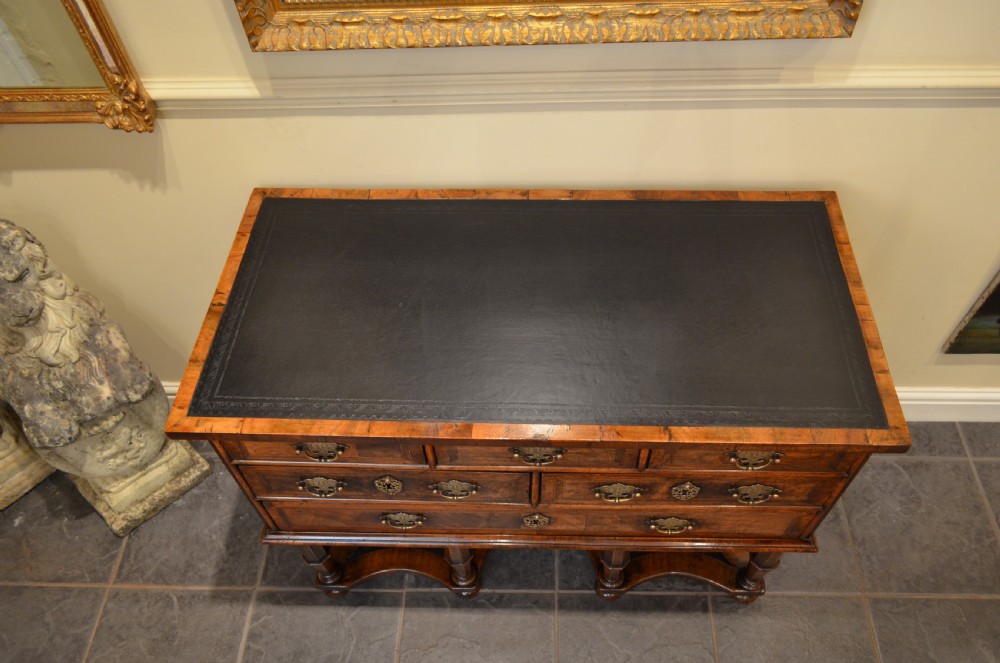 Stunning 18th Century Walnut Leather Topped Chest on Stand View XII
