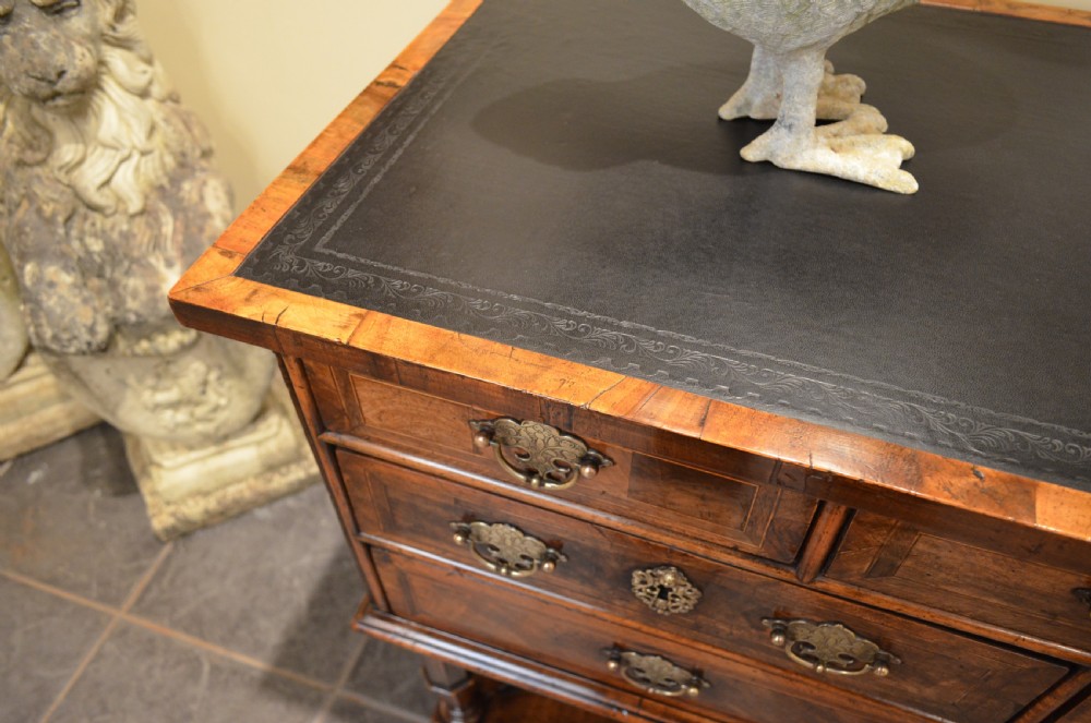 Stunning 18th Century Walnut Leather Topped Chest on Stand View XXV