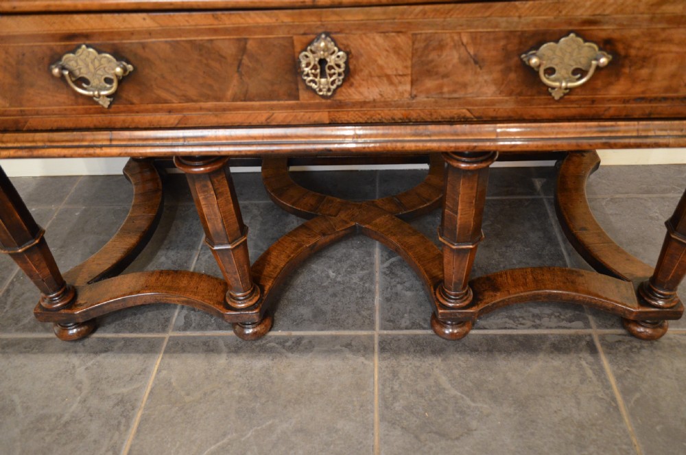Stunning 18th Century Walnut Leather Topped Chest on Stand View XXVIII