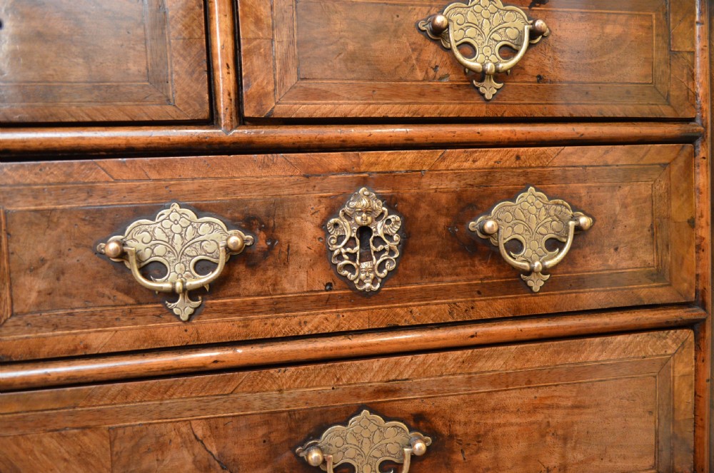 Stunning 18th Century Walnut Leather Topped Chest on Stand View XXIX