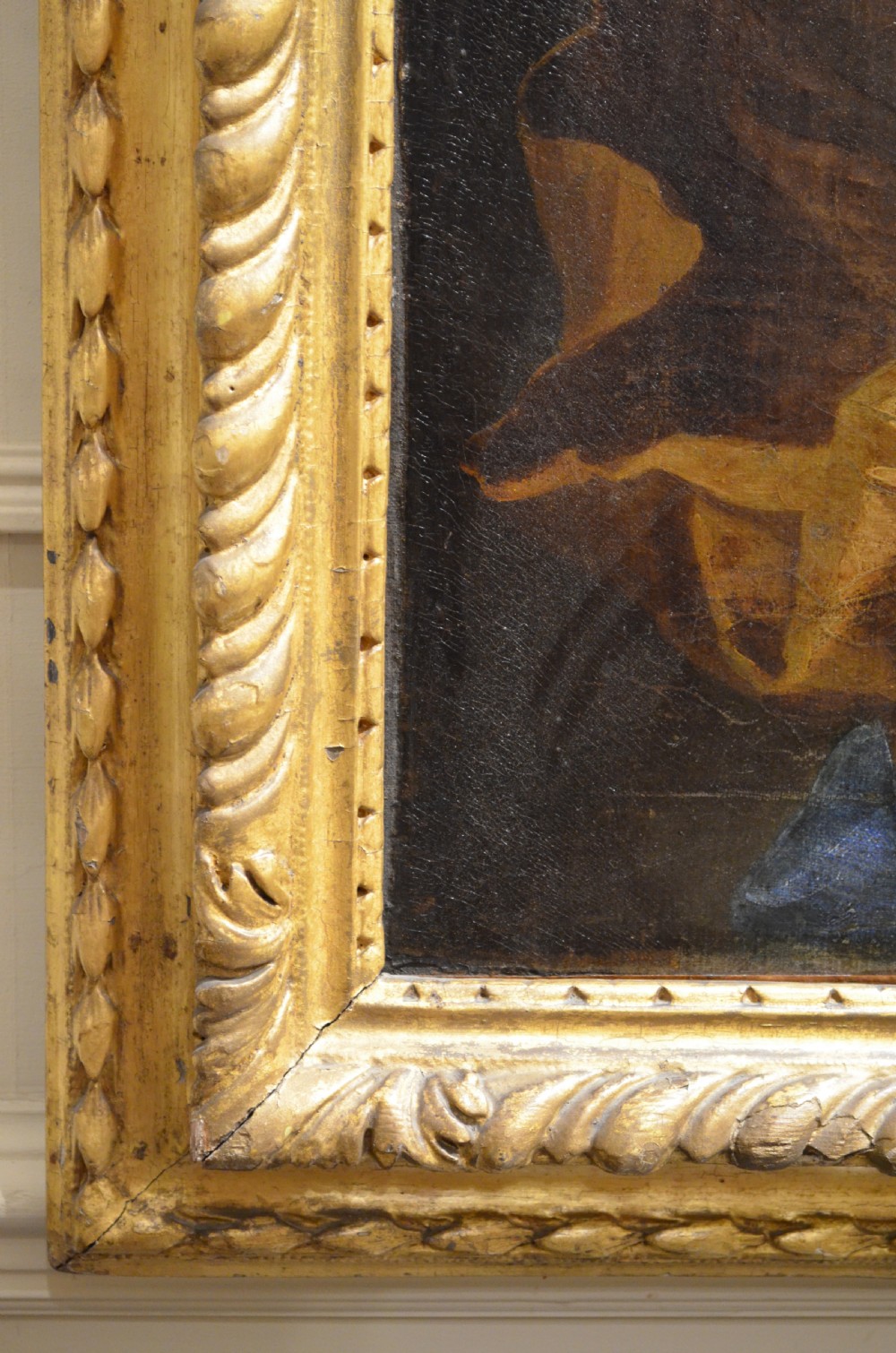 Beautiful Portrait of a young lady in original carved giltwood frame C1700 View VIII