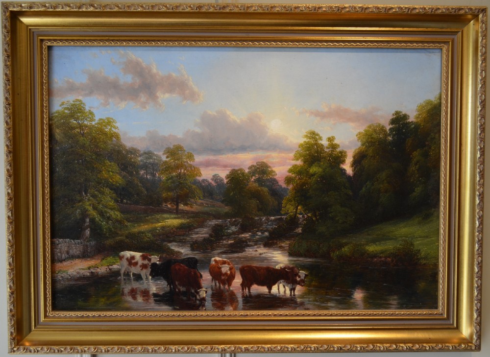 SOLD to a new Client...Landscape Painting By Thomas Baker of Leamington (1809-1864) 