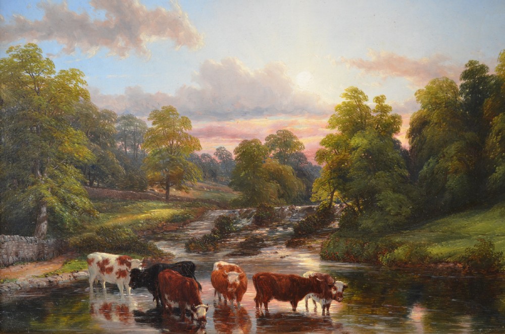 SOLD to a new Client...Landscape Painting By Thomas Baker of Leamington (1809-1864)  View IV