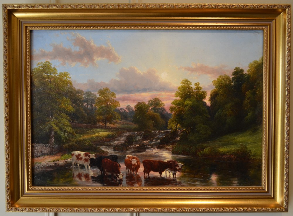 SOLD to a new Client...Landscape Painting By Thomas Baker of Leamington (1809-1864)  View IX