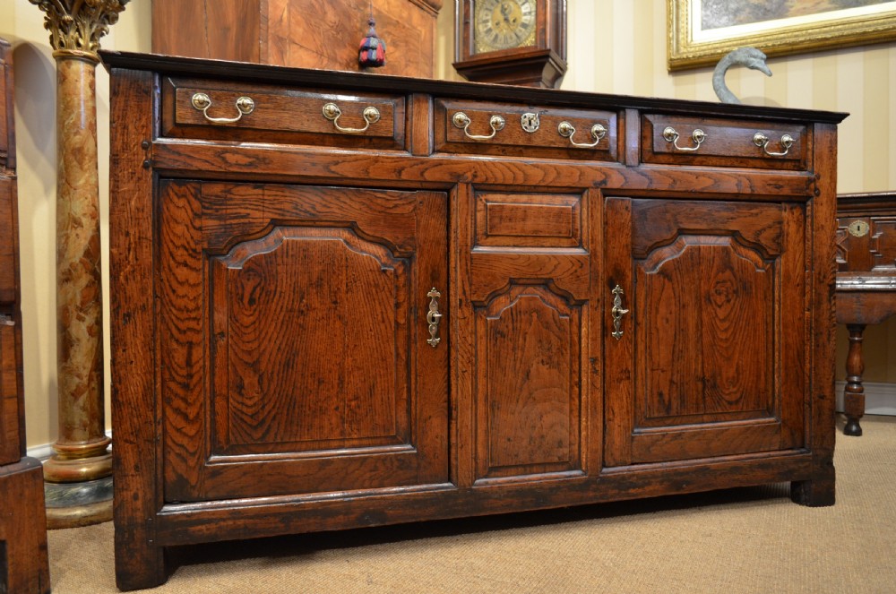 SOLD to a New Client. Georgian Oak Cupboard Dresser Base. View IX