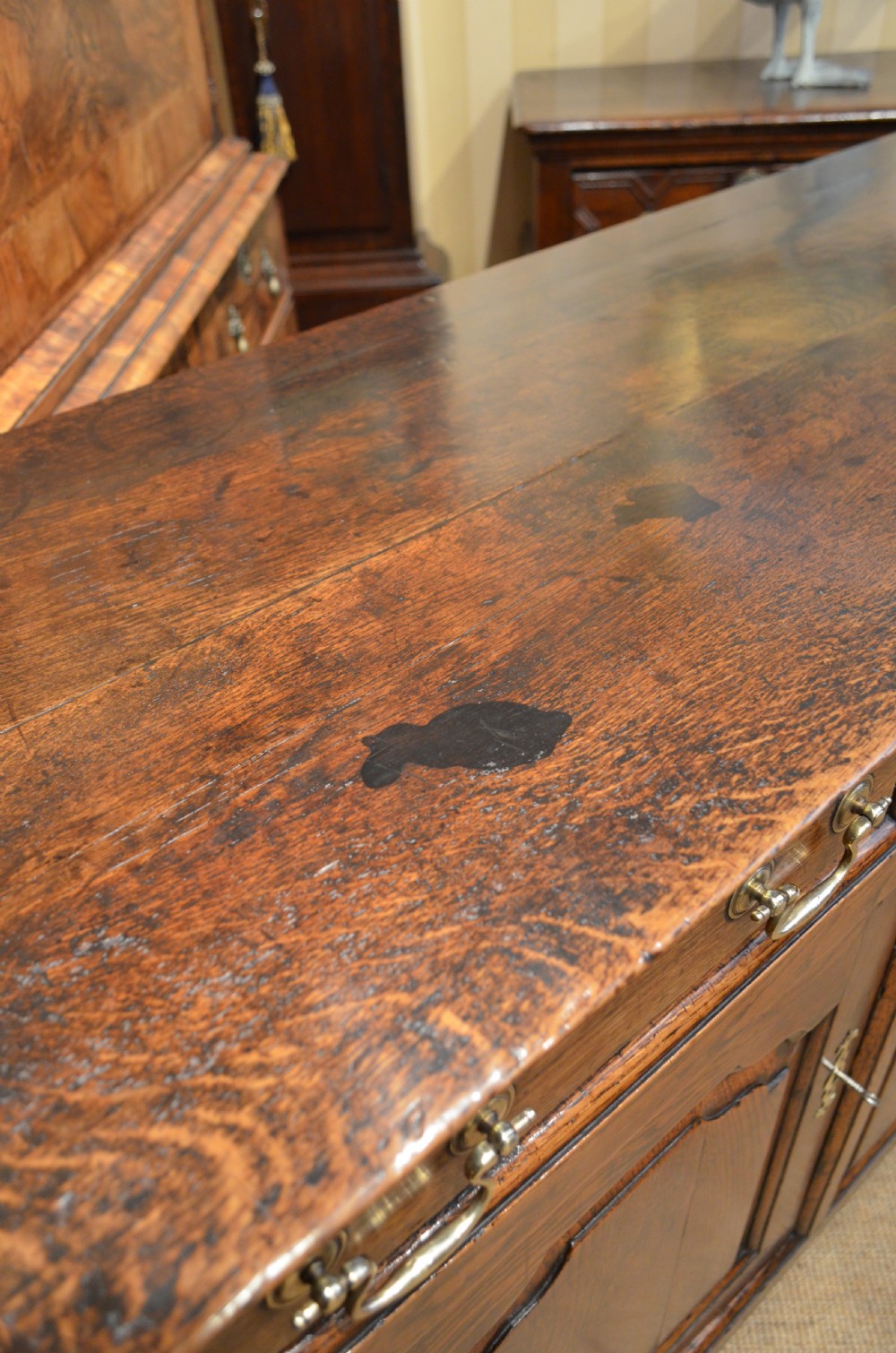 SOLD to a New Client. Georgian Oak Cupboard Dresser Base. View XIX