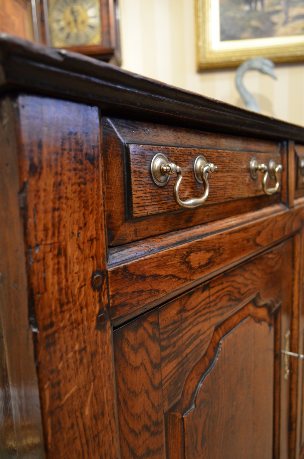 SOLD to a New Client. Georgian Oak Cupboard Dresser Base. View XXI