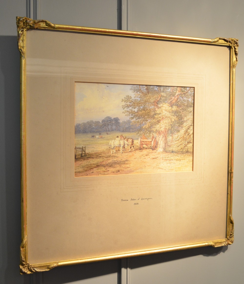 Beautiful 19th Century Watercolour by Thomas Baker of Leamington (1809 - 1869) dated 1839 View II