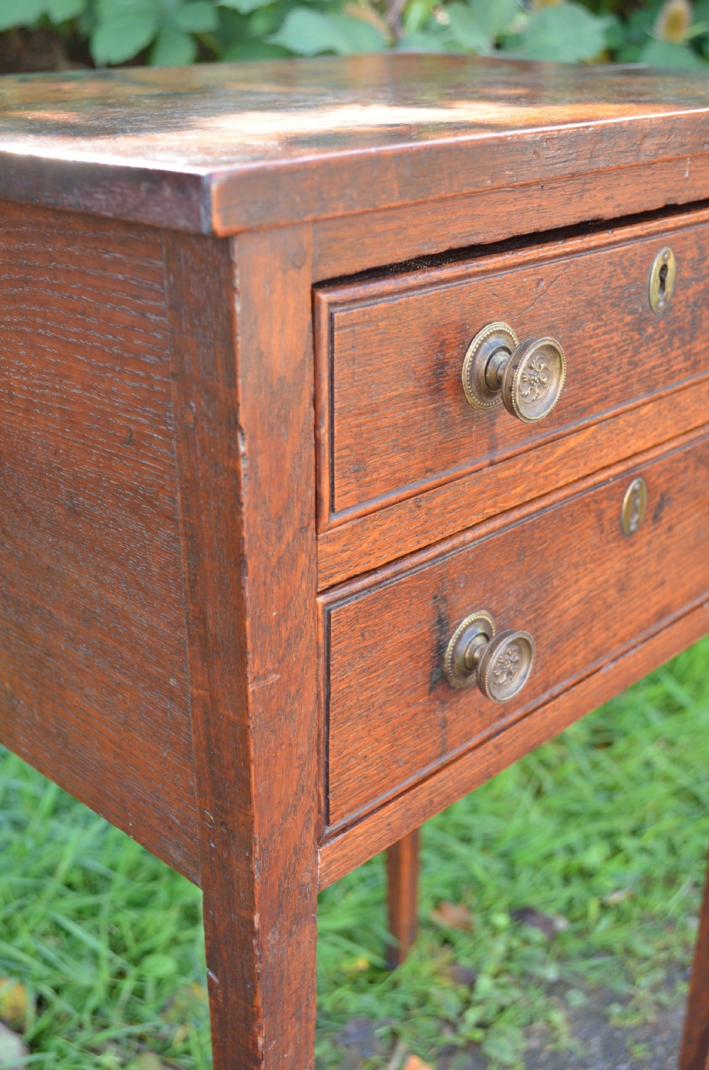Fabulous 18th Century Oak Side Table with fitted drawer C1790 View III