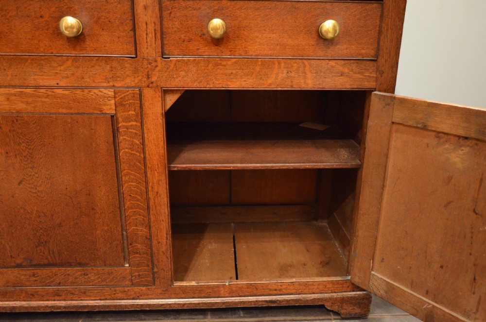 Early 19th Century Oak Cupboard Dresser Base.  View XI