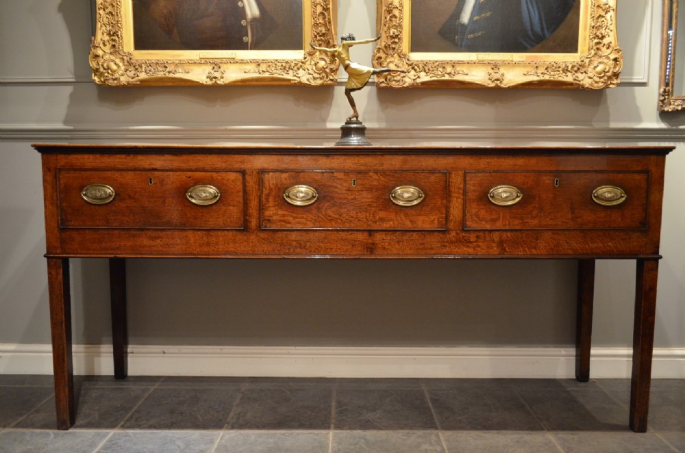 stunning Georgian Oak Dresser Base with great proportions and Colour.