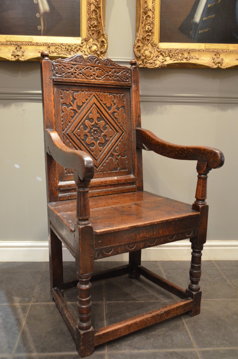 Fabulous 17th Century Oak Wainscot Chair 
