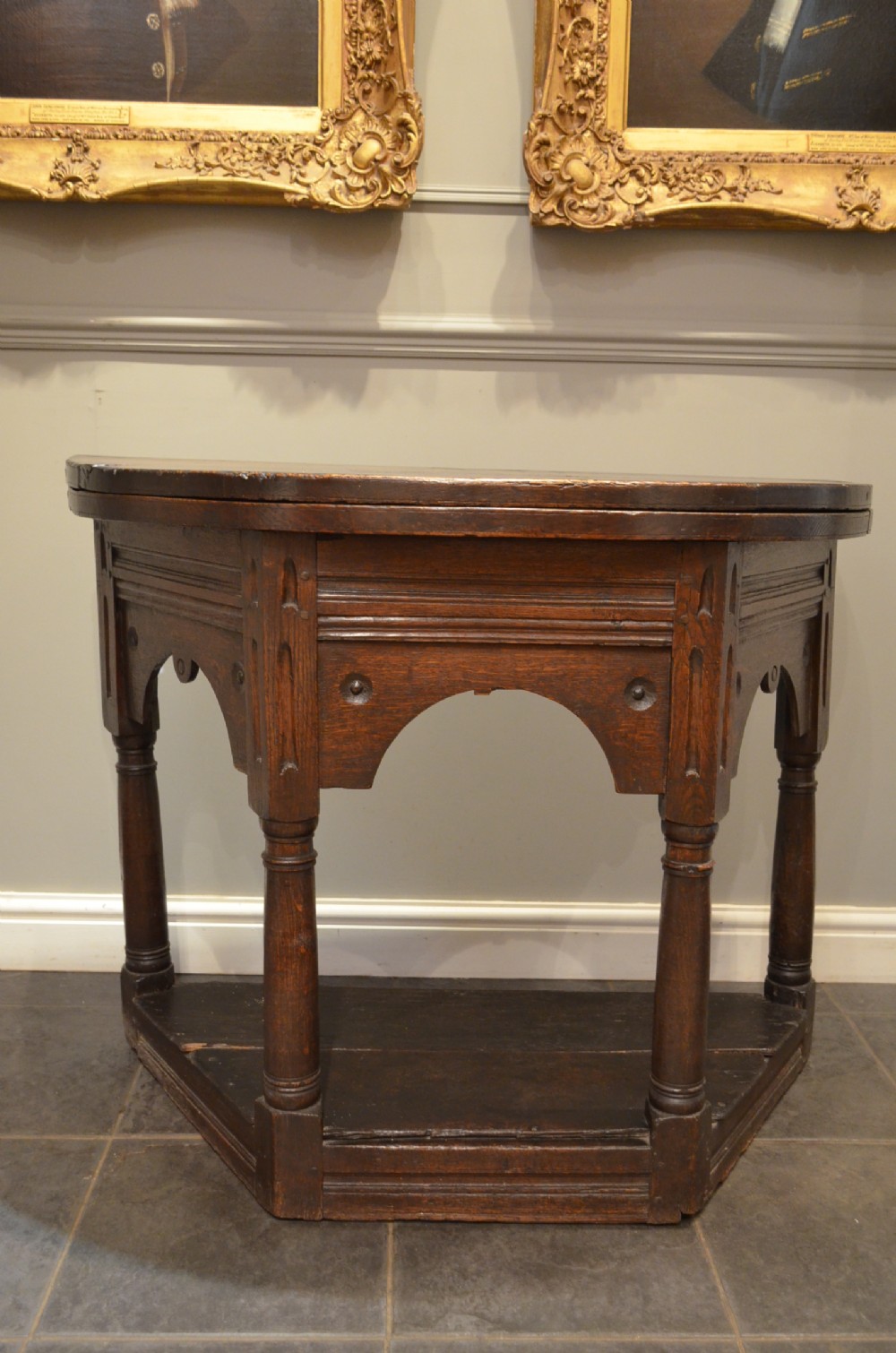 Oak 17th Century Credence Table or Side Table