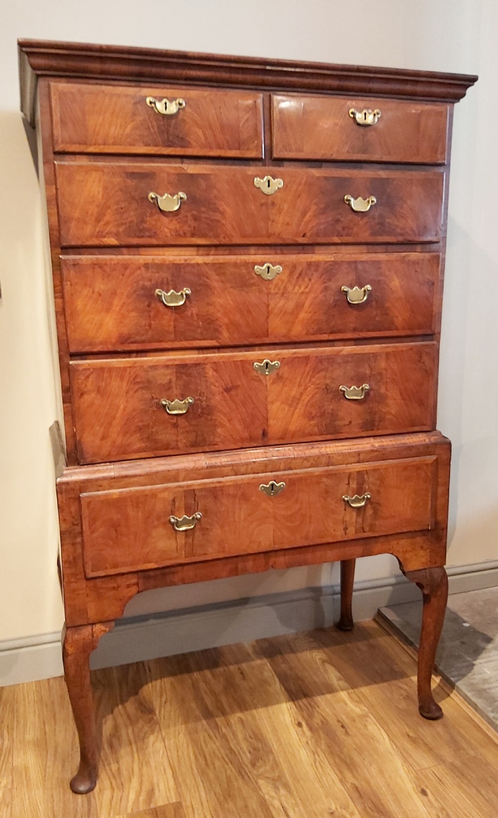 Early 18th Century  Walnut Chest on Stand 