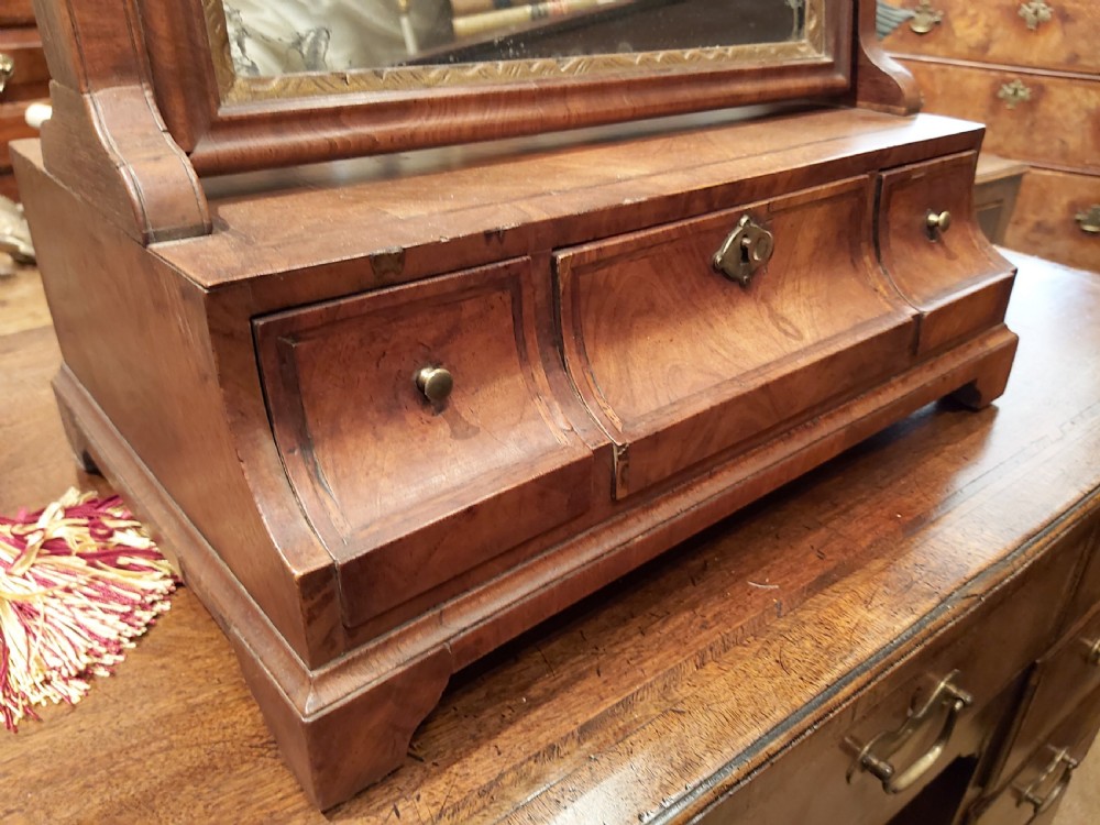 Early 18th Century Walnut Toilet Mirror  View II