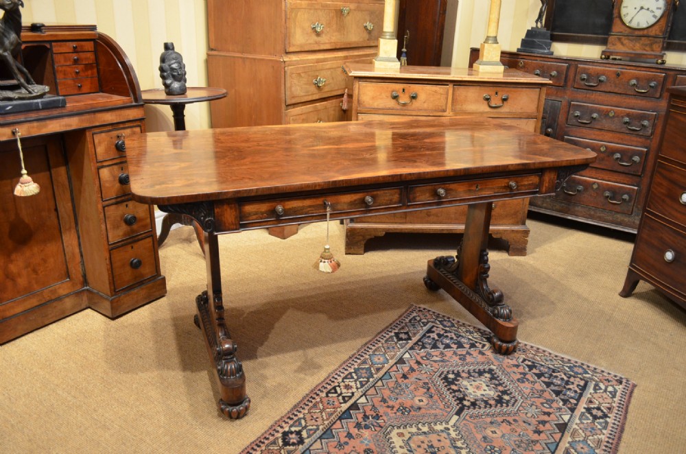 William IV Rosewood Library table .