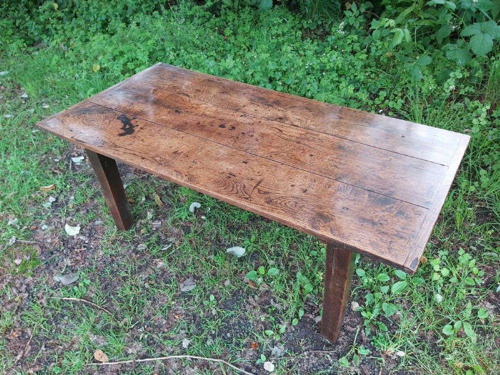 Fabulous Georgian Oak planked top Coffee Table View IX