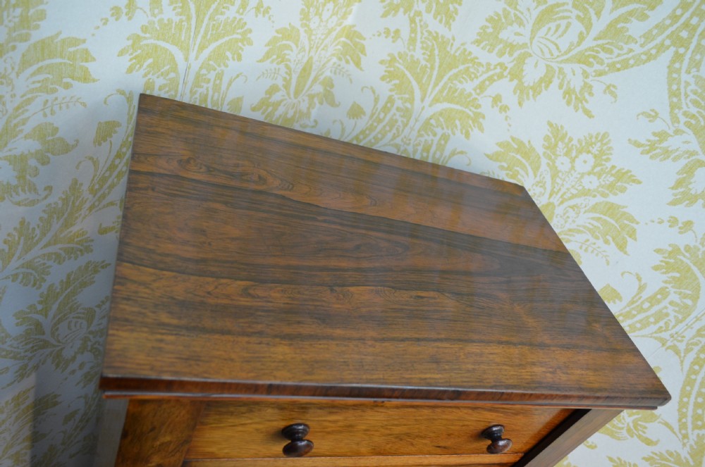 A Beautiful Rosewood Wellington Chest of Drawers. View X