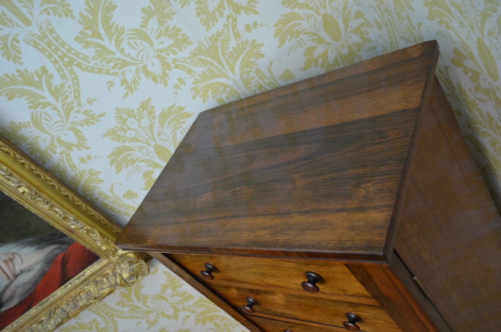 A Beautiful Rosewood Wellington Chest of Drawers. View XII
