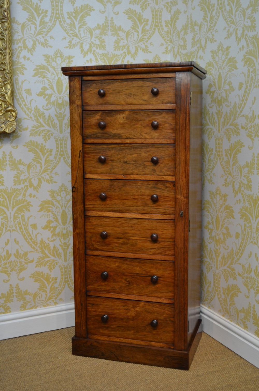 A Beautiful Rosewood Wellington Chest of Drawers.