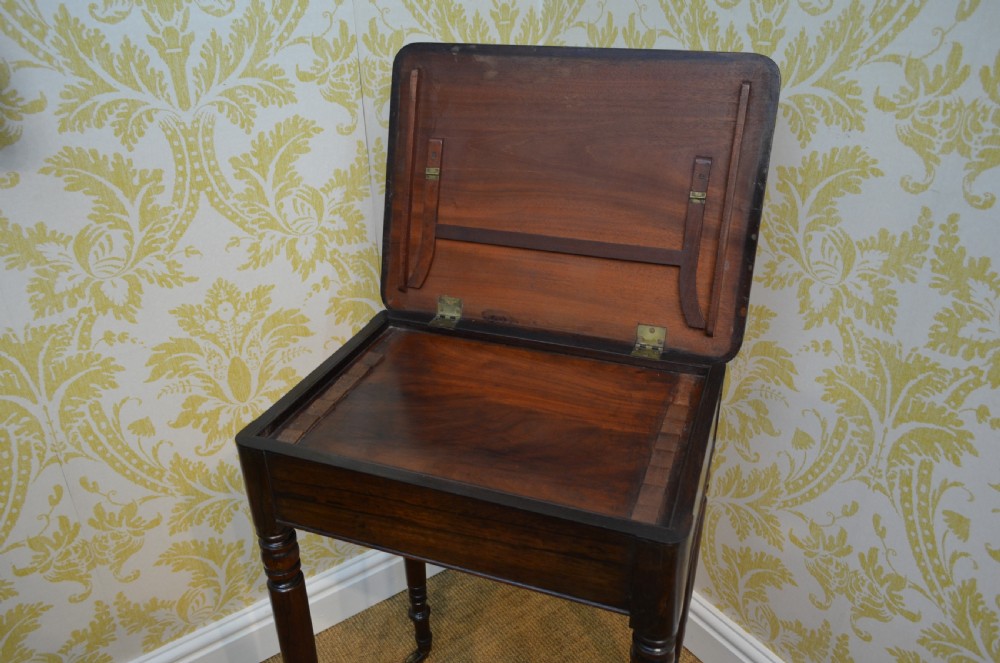 Regency Rosewood Writing Table with Drawer. View XI