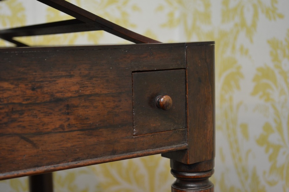 Regency Rosewood Writing Table with Drawer. View XX