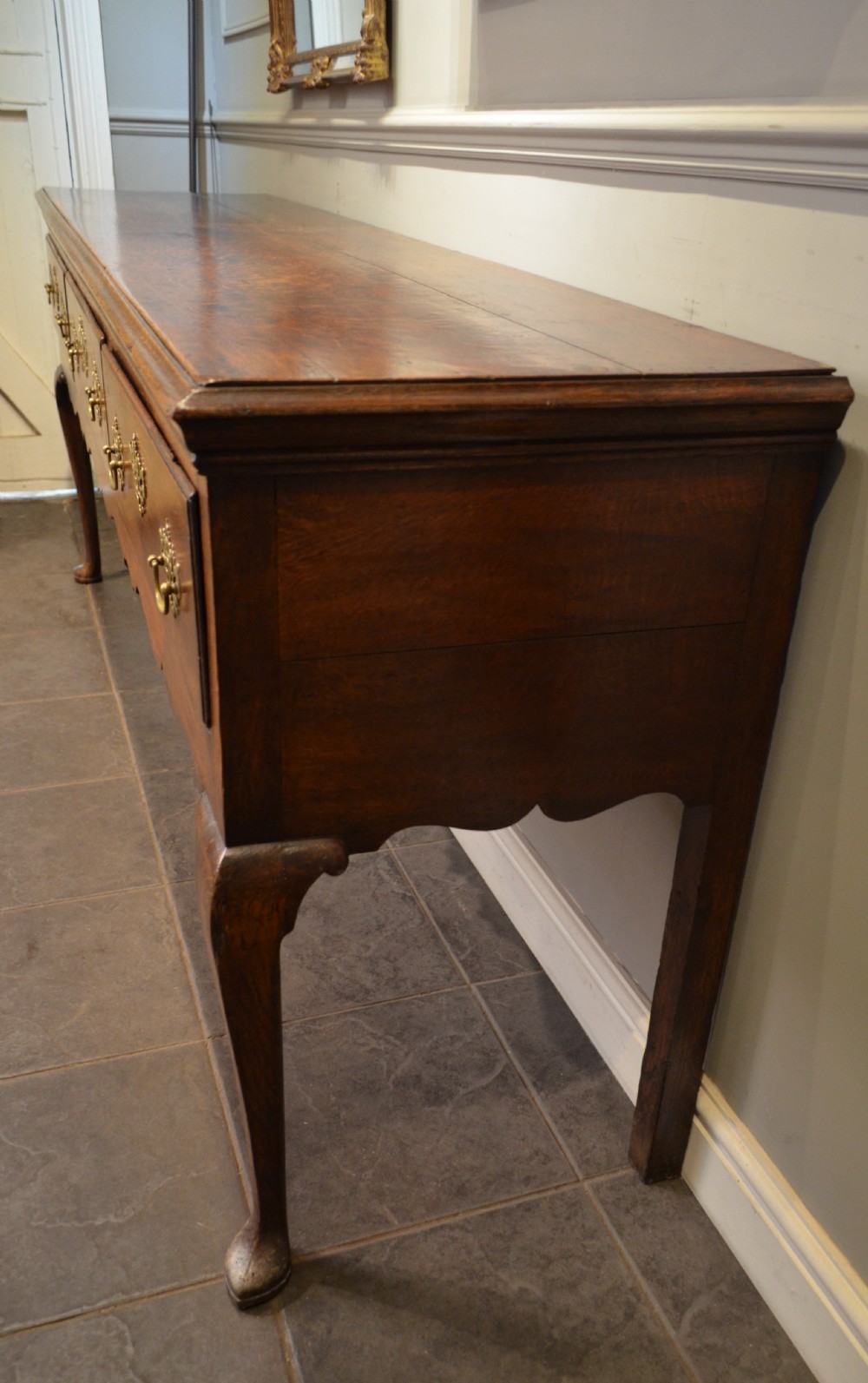 Georgian Oak Pad Foot Dresser base. View XVII