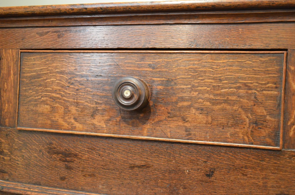 Beautiful 18th Century Oak Potboard Dresser Base View IX
