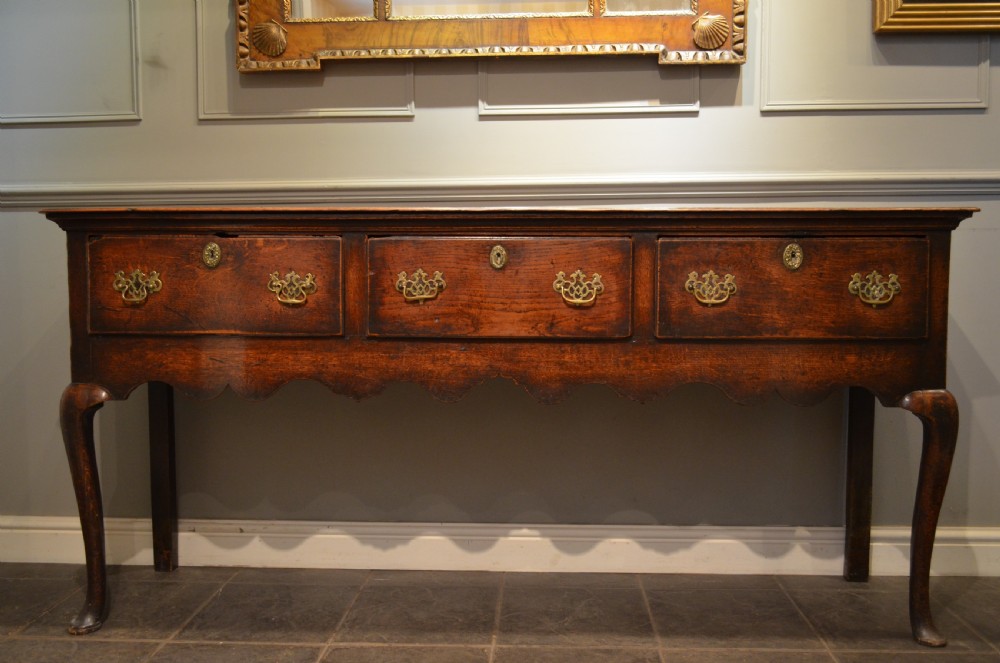 18th Century oak Padfoot Dresser Base
