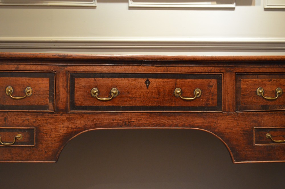 18th Century Oak Banded Dresser Base. View III