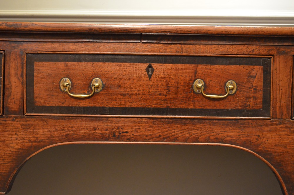 18th Century Oak Banded Dresser Base. View V