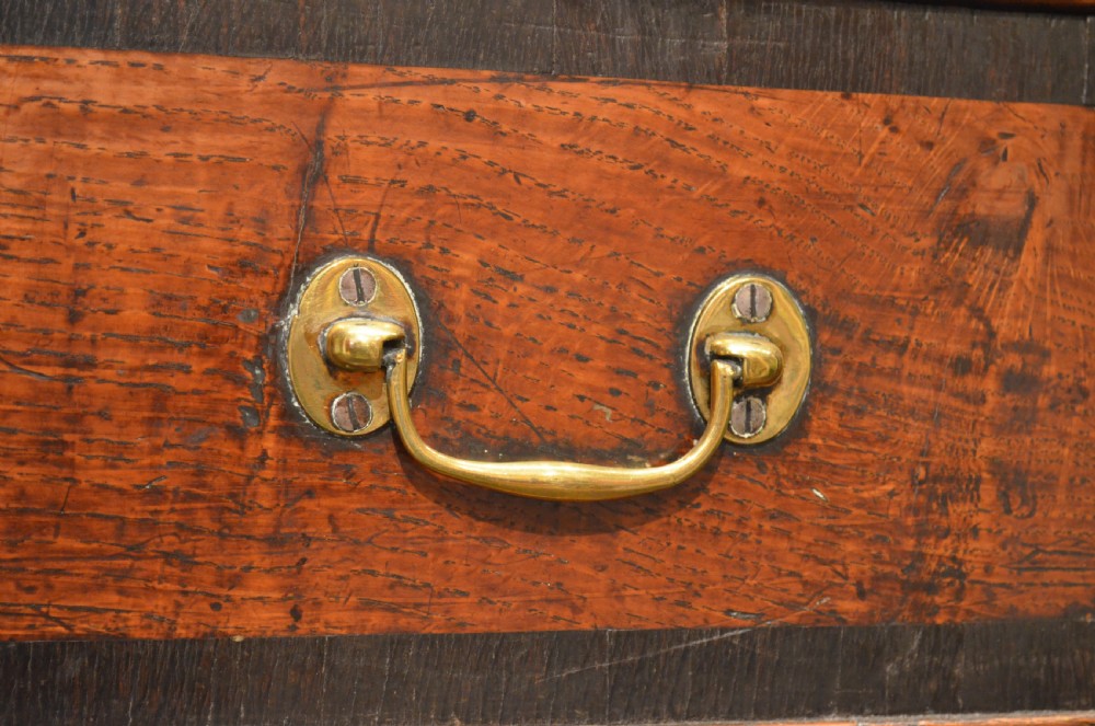 18th Century Oak Banded Dresser Base. View VII