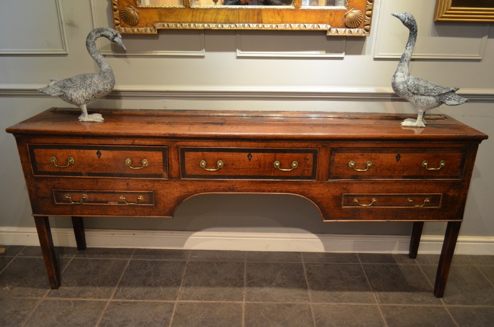 18th Century Oak Banded Dresser Base. View XX
