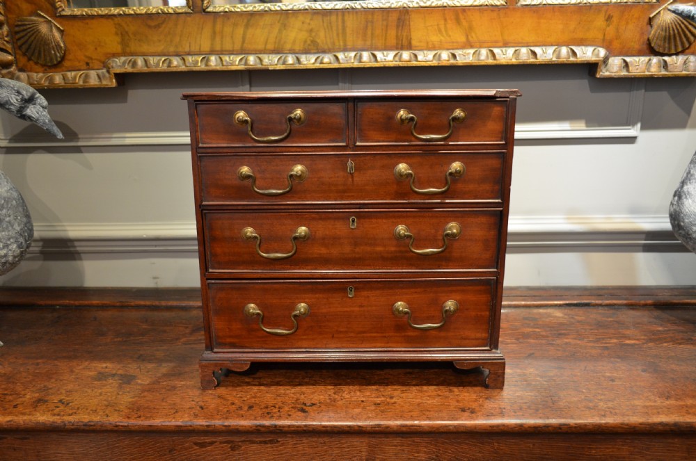 Georgian Miniature Mahogany Chest of Drawers
