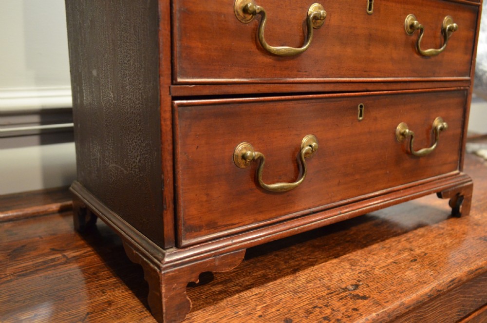 Georgian Miniature Mahogany Chest of Drawers View IV