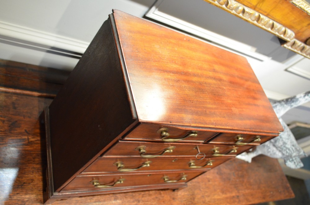 Georgian Miniature Mahogany Chest of Drawers View XVI