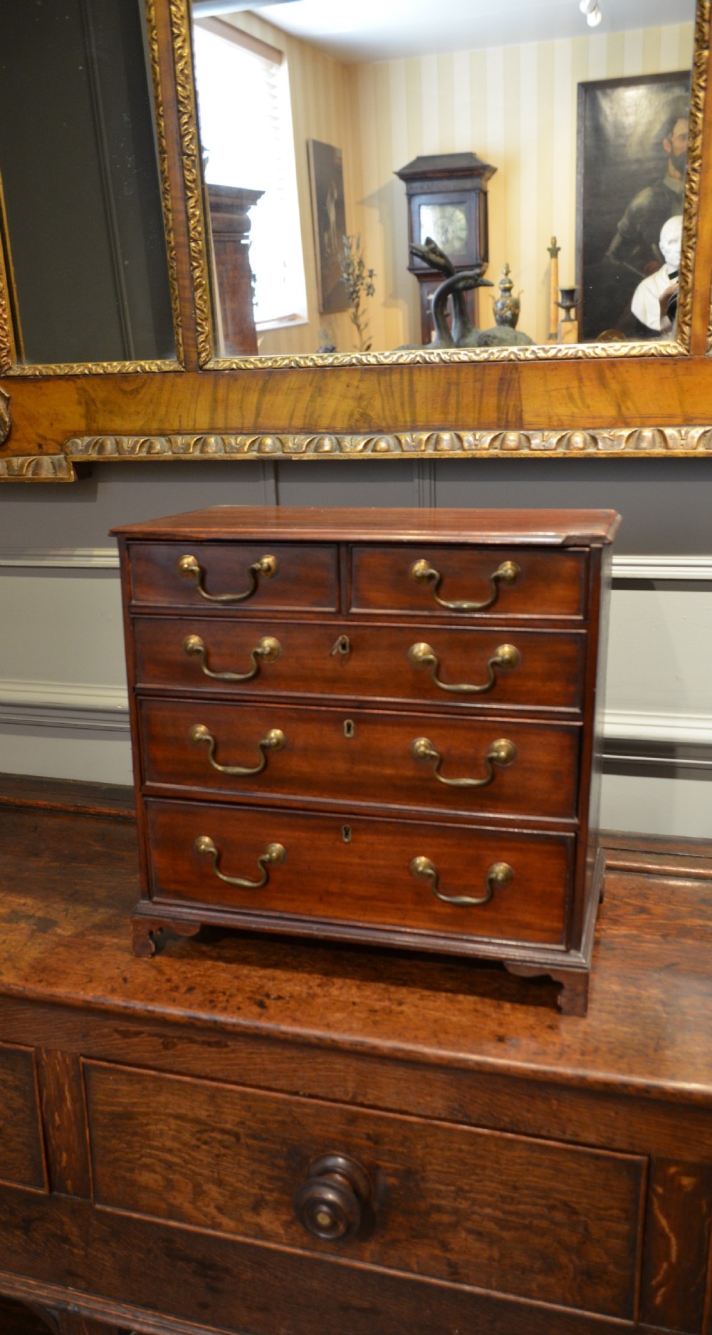 Georgian Miniature Mahogany Chest of Drawers View XXIV