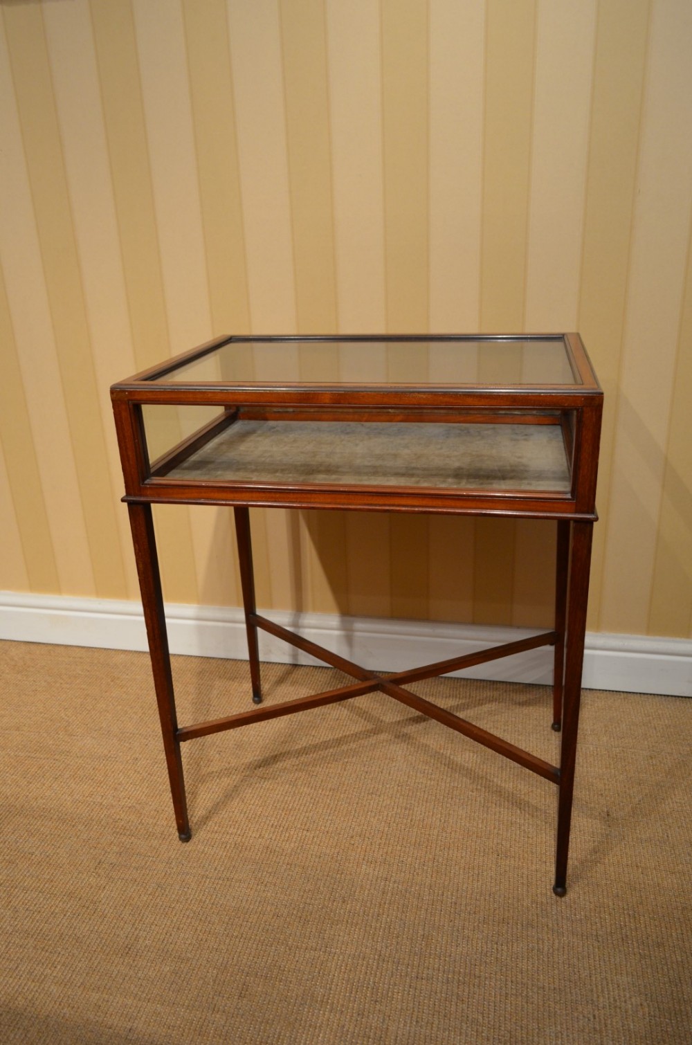 Beautiful French 19th Century Mahogany Vitrine Display Cabinet