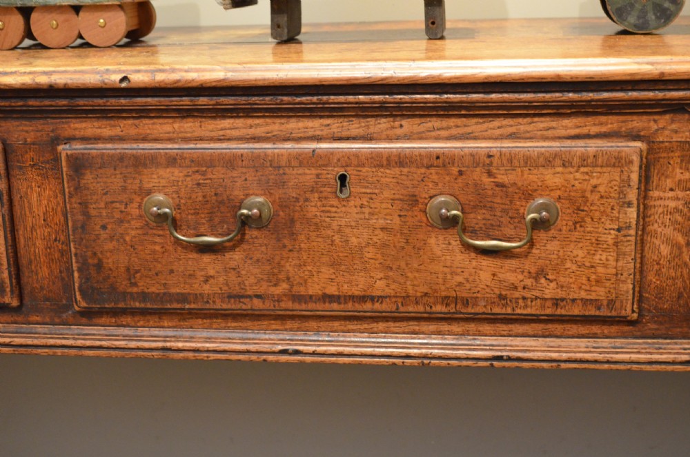 Small Georgian Padfoot Oak Dresser Base. View V