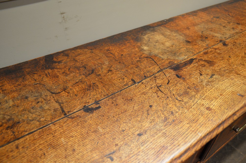 Small Georgian Padfoot Oak Dresser Base. View XIV