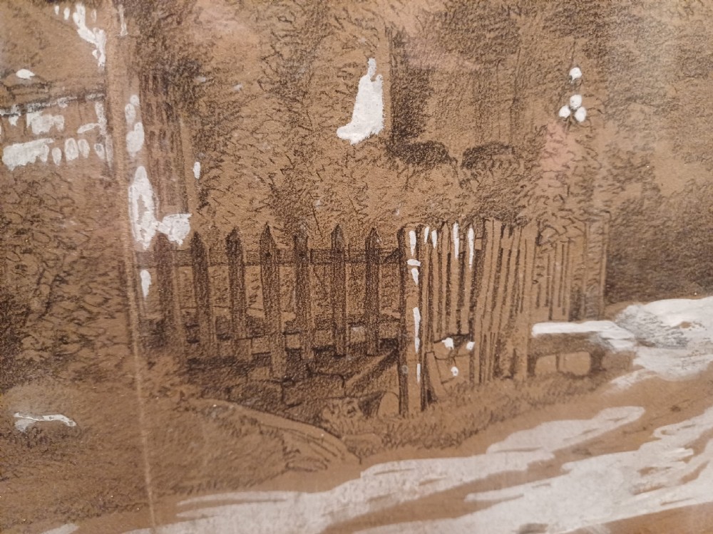Pencil Drawings on Buff Paper by Edward Lear View XII