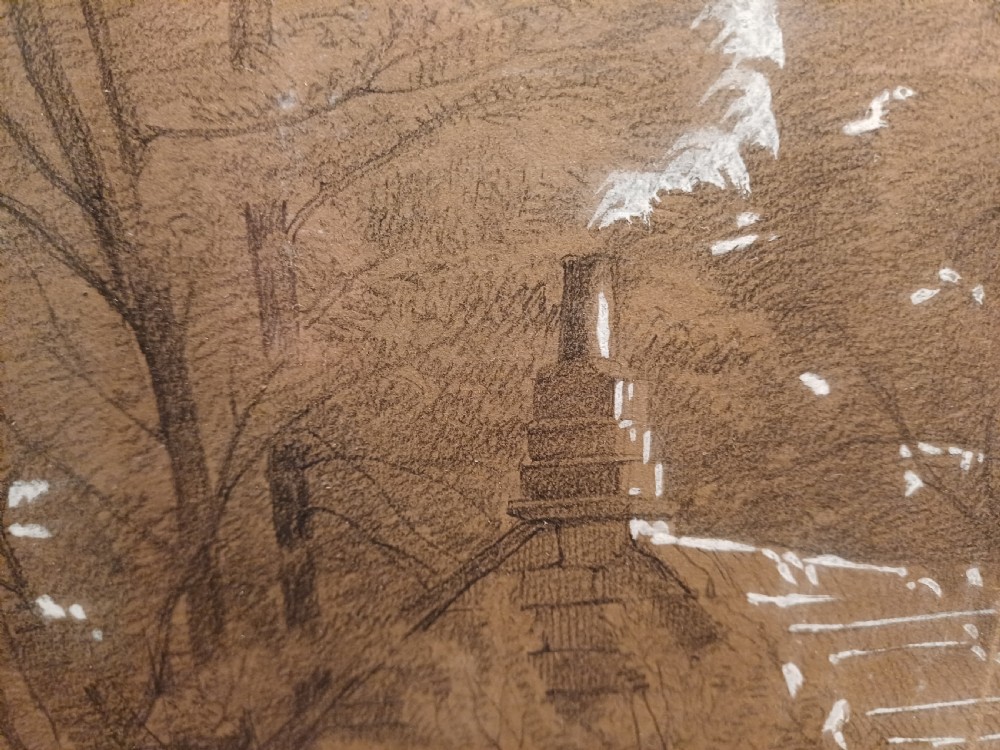 Pencil Drawings on Buff Paper by Edward Lear View XIII