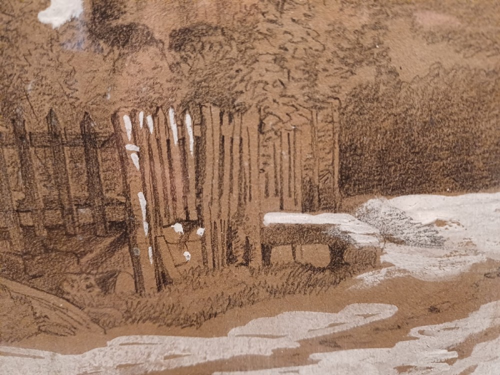 Pencil Drawings on Buff Paper by Edward Lear View XIV