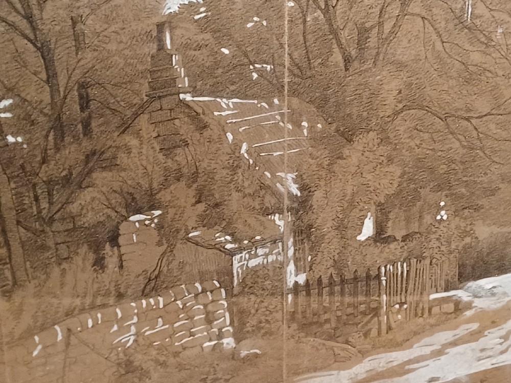 Pencil Drawings on Buff Paper by Edward Lear View XVII